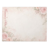 Bloc-notes floral personnalisé (Devant)