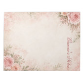 Bloc-notes floral personnalisé (Devant)