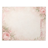 Bloc-notes floral personnalisé (Devant)