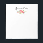 Bloc-notes floral personnalisé<br><div class="desc">Mes ordinateurs portables sont parfaits pour les cadeaux pour les amis,  la famille et même pour vous. Personnalisez avec un nom pour un cadeau unique. Ce coussin présente un design floral dessiné à la main,  parfait pour toutes les occasions.</div>