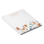 Bloc-notes floral personnalisé (Incliné)