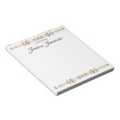 Bloc-notes floral personnalisé | Bloc-notes de nom (Incliné)
