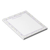 Bloc-notes floral personnalisé violet (Incliné)
