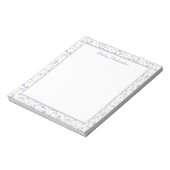 Bloc-notes floral personnalisé violet (Tourné)
