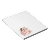 Bloc-notes floral piano rose pâle (Incliné)