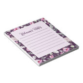 Bloc-notes floral pourpre (Incliné)