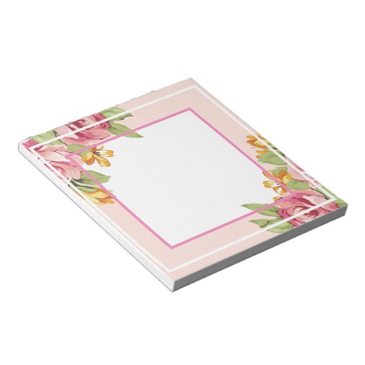 Bloc-notes floral romantique (Incliné)