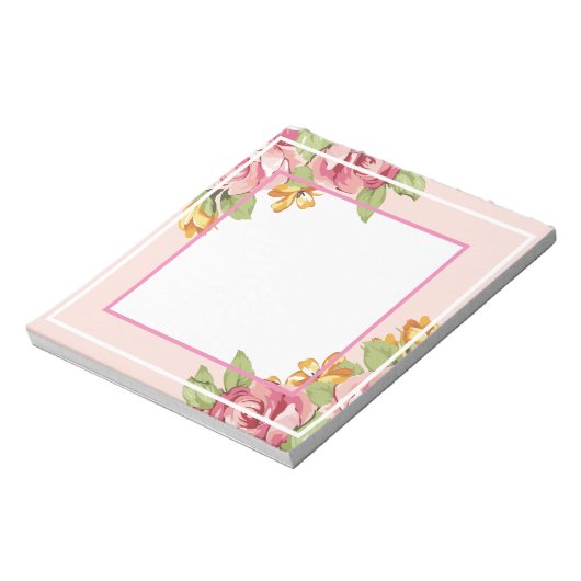 Bloc-notes floral romantique (Tourné)