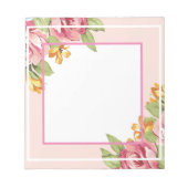 Bloc-notes floral romantique (Devant)