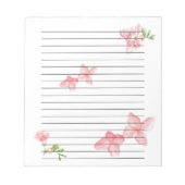 Bloc-notes floral rose (Devant)