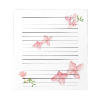 Bloc-notes floral rose
