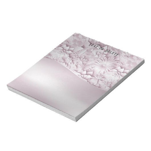 Bloc-notes floral rose (Tourné)