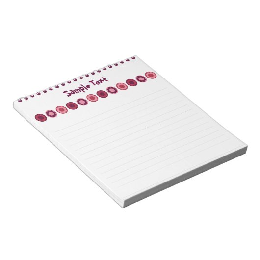 Bloc-Notes Floral Rose Et Violet (Incliné)