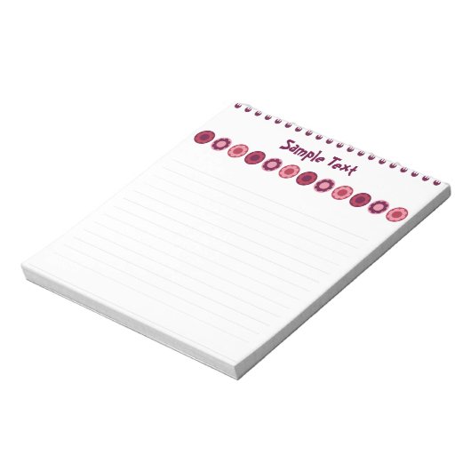 Bloc-Notes Floral Rose Et Violet (Tourné)