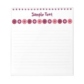 Bloc-Notes Floral Rose Et Violet (Devant)