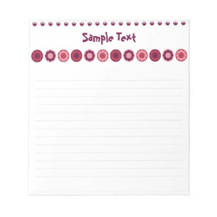Bloc-Notes Floral Rose Et Violet