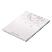 Bloc-notes floral rose moderne (Tourné)