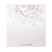 Bloc-notes floral rose moderne (Devant)
