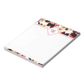 Bloc-notes floral rouge (Tourné)