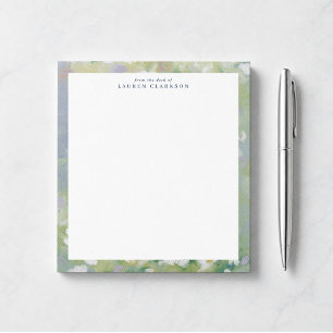 Bloc-notes floral vert doux 'De mon bureau'