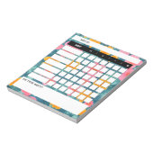 Bloc-notes Floral Weekly Habit Tracker (Tourné)