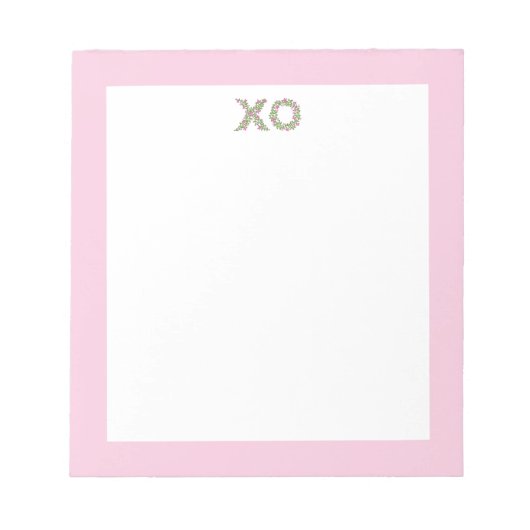 Bloc-notes floral XO (Devant)