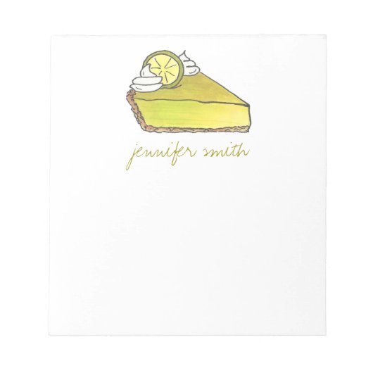 Bloc-notes Floride clé Lime Pie Foodie personnalis (Devant)