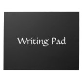 Bloc-notes Fond noir Texte blanc Note (Devant)