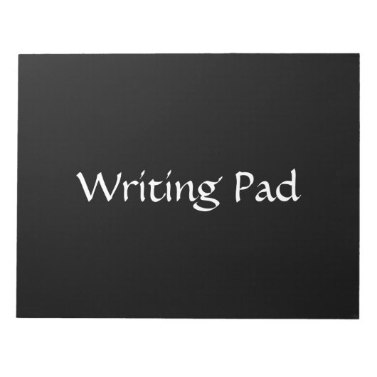 Bloc-notes Fond noir Texte blanc Note (Devant)