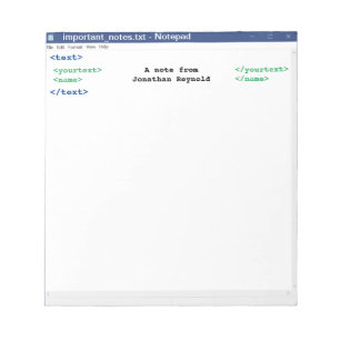 Bloc-notes - Format de codeur du programmeur infor