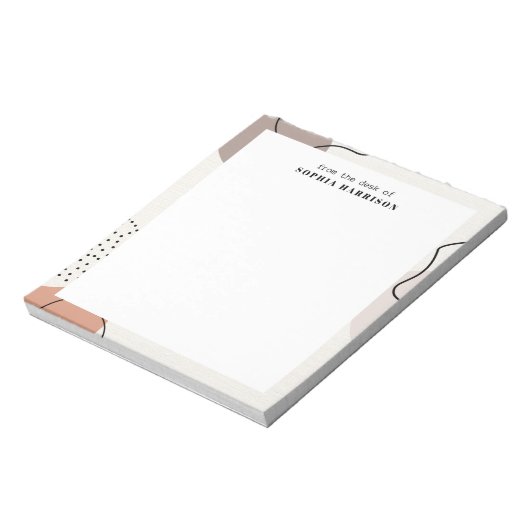 Bloc-notes formes et lignes neutres Abstraits (Tourné)