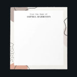 Bloc-notes formes et lignes neutres Abstraits<br><div class="desc">Formes et lignes abstraites modernes dans des tons neutres.</div>