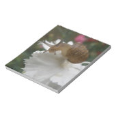 Bloc-notes Garden Snail et Carnation blanche (Tourné)