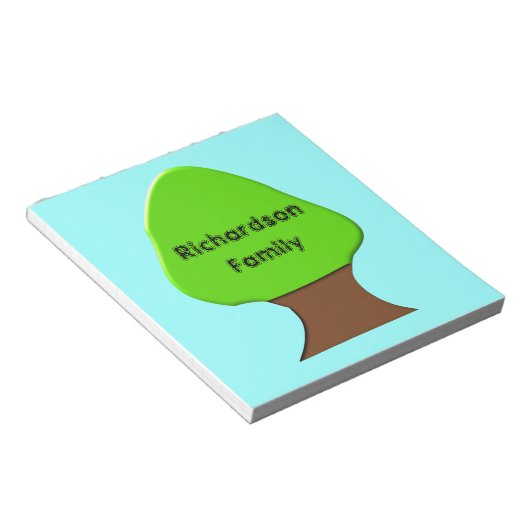 Bloc-notes généalogique personnalisable dans l'arb (Incliné)