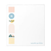 Bloc-notes géométrique arc-en-ciel - Jaune (Devant)