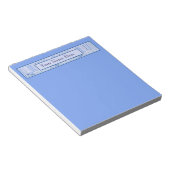 Bloc-notes géométrique bleu avec votre nom (Incliné)