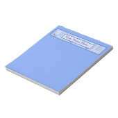 Bloc-notes géométrique bleu avec votre nom (Tourné)