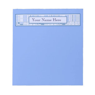 Bloc-notes géométrique bleu avec votre nom