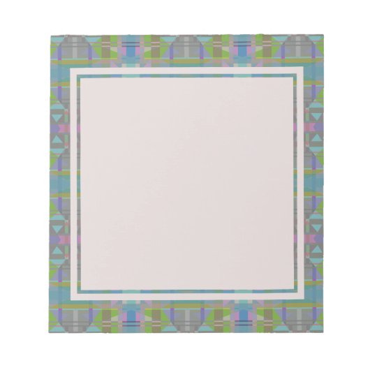 Bloc-notes géométrique bleu vert pourpre (Devant)