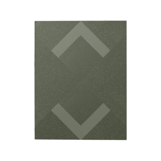Bloc-notes géométrique flèches vert mousse – Perso (Tourné)