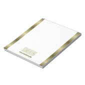 Bloc-notes géométrique moderne et design Or et bla (Tourné)