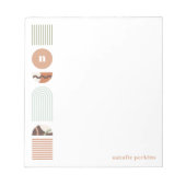 Bloc-notes géométrique Rainbow Monogram - Brown (Devant)