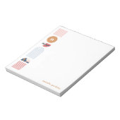 Bloc-notes géométrique Rainbow Monogram - Rouge (Tourné)