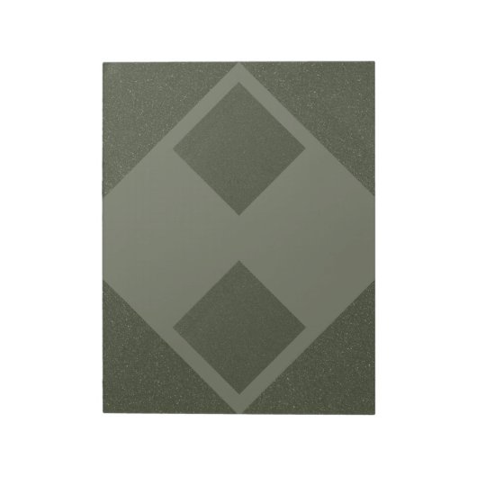 Bloc-notes géométrique vert mousse à carreaux (Tourné)