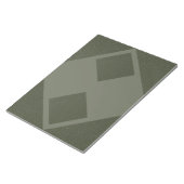 Bloc-notes géométrique vert mousse à carreaux (Incliné)