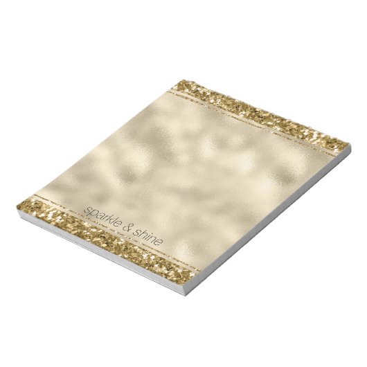 Bloc-notes Glitzy Sparkle Gold Parties scintillant (Tourné)