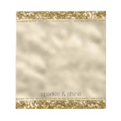 Bloc-notes Glitzy Sparkle Gold Parties scintillant (Devant)