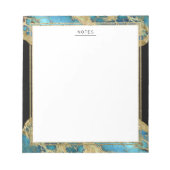 Bloc-notes Gold Accent Turquoise Agate (Devant)