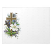 Bloc-notes Gold Cross Et Flower (Devant)