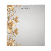 Bloc-notes Gold Floral (Devant)